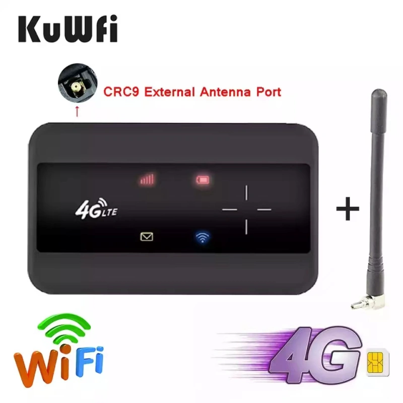 KuWFI Mini 4G Router 3G/4G LTE Wireless Wifi Modem Portable Pocket Wi-fi Mobile Hotspot Car Wi-fi Router With Sim Card Slot