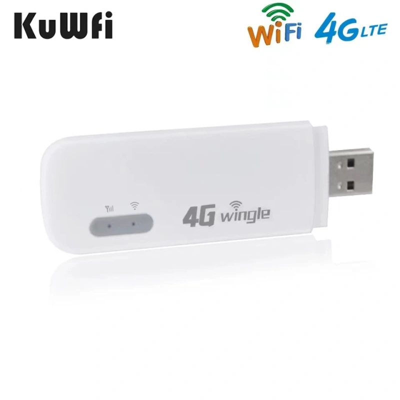 KuWFi 4G LTE Router USB Modem 4G Wifi Dongle Unlocked Mini Car Wireless Routers Mobile Wifi Hotspot With Sim Card Slot