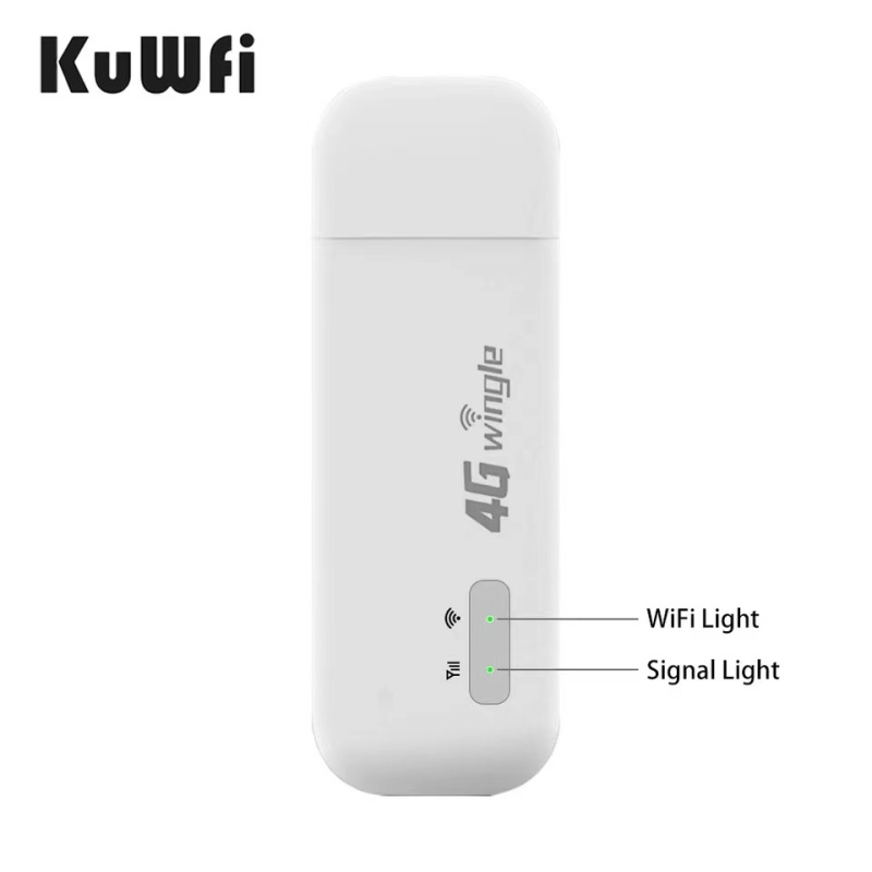 KuWFi 4G LTE Router USB Modem 4G Wifi Dongle Unlocked Mini Car Wireless Routers Mobile Wifi Hotspot With Sim Card Slot