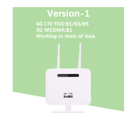 Kuwfi 4g router sim card 300mbps unlocked 4g cpe wireless router 150mbps cat4 mobile wifi hotspot with sim card slot 4 lan ports