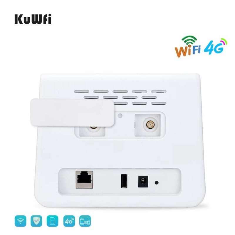 KuWFi 4G LTE Router 150Mbps 4G SIM Wifi Router Unlocked LTE CPE Mobile WiFi Wireless Router work with 32 WiFi Users