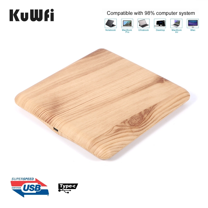 KuWFi USB 3.0 Slim Drive Burner External Computer Components DVD Recorder CD Writer Reader Player Optical Drives for Laptop PC