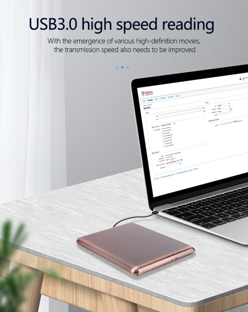 Kuwfi usb 3.0 external c-type dvd burner rw optical cd/dvd disc burner for mac os windows xp/7/8/10