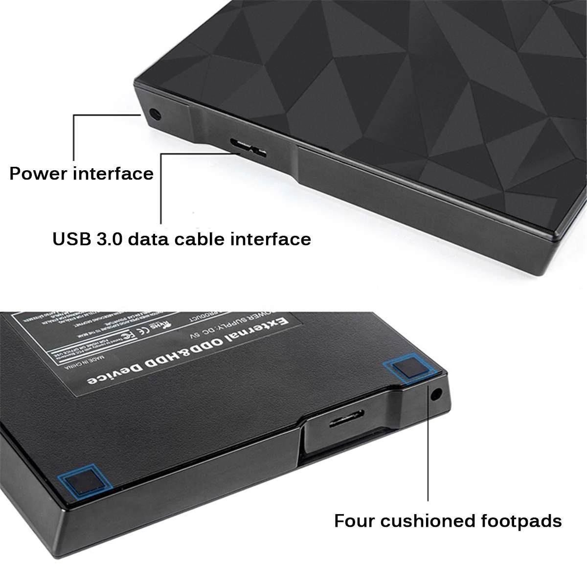 Kuwfi usb3.0 & type c dvd drive cd burner high speed-free read-write driver external burner DVD-RW reader writer