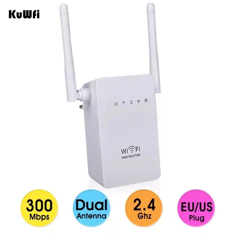 EEE802.11 b/g/n Standard 2.4Ghz 300Mbps Wireless Mini Router AP Repeater for wifi Signal Booster Support WPS 2*3dBi Antenna