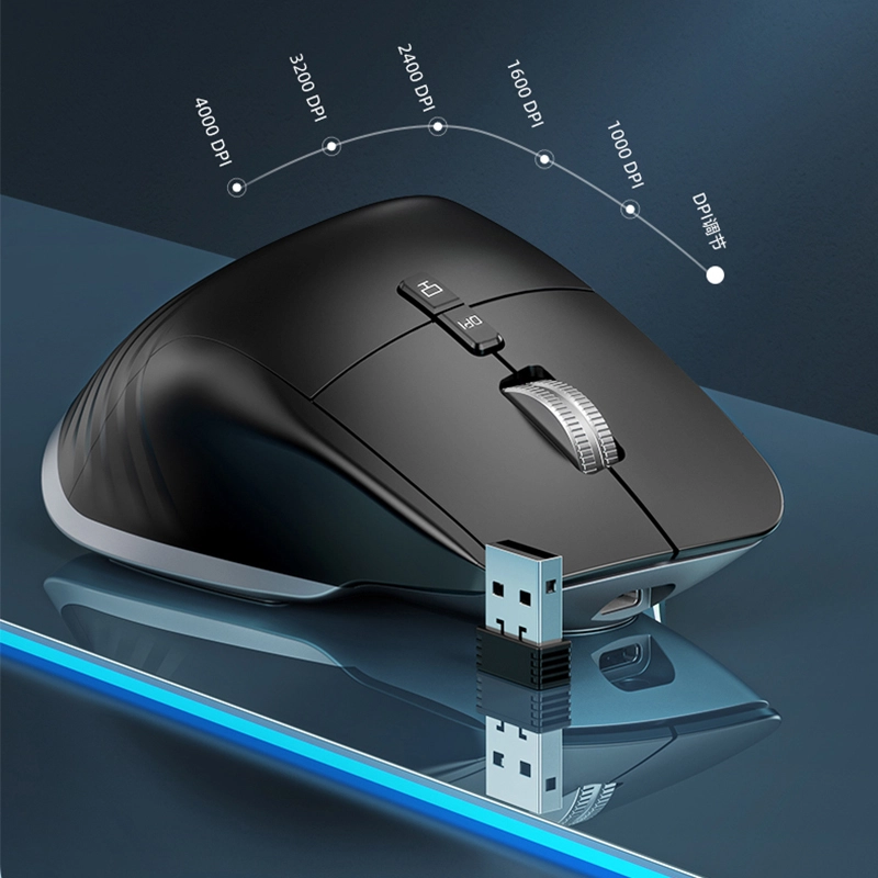 Kuwfi Wireless Rechargeable Mouse 2.4g Ergonomic Wireless Gaming Computer  Mouse for Laptop Office Business Dumb 4000 dpi,mouse