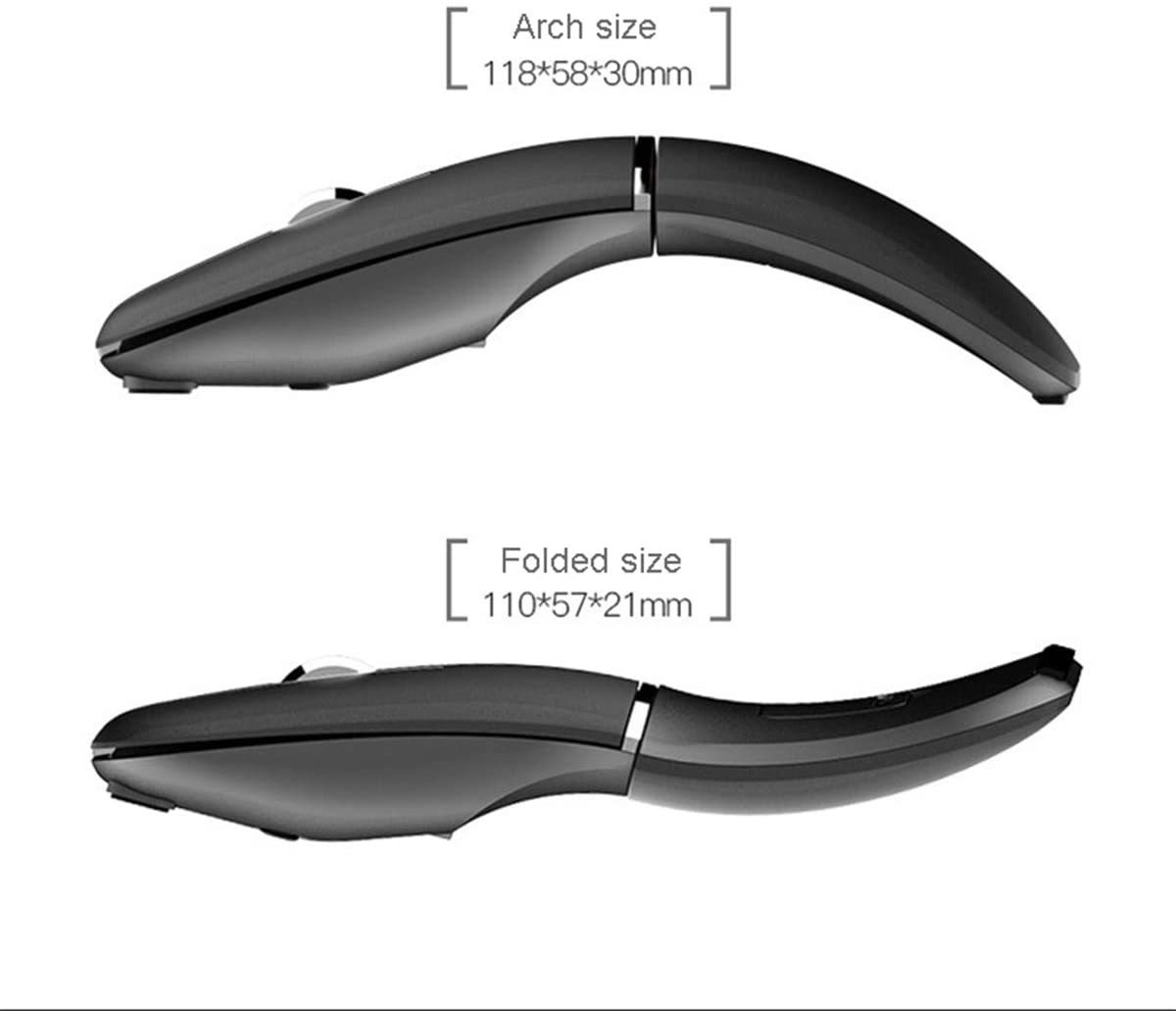 Kuwfi wireless chargable mouse 2 in 1 portable mouse silent rotatable mini 1600 dpi optical mouse for laptop/pc/desktop