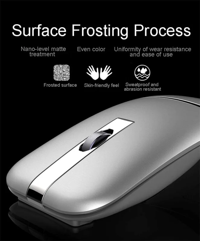 Kuwfi wireless chargable mouse 2 in 1 portable mouse silent rotatable mini 1600 dpi optical mouse for laptop/pc/desktop