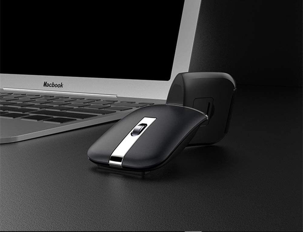 Kuwfi wireless chargable mouse 2 in 1 portable mouse silent rotatable mini 1600 dpi optical mouse for laptop/pc/desktop
