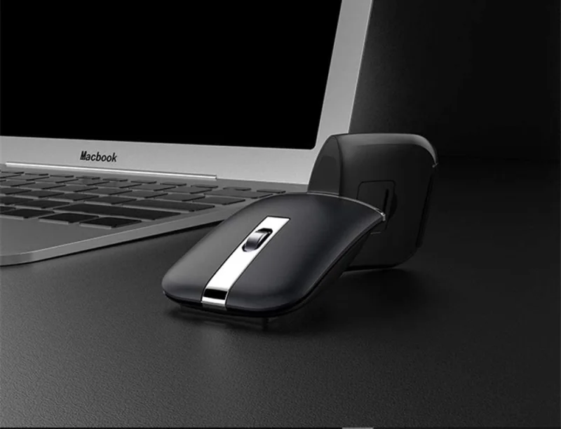 Kuwfi wireless chargable mouse 2 in 1 portable mouse silent rotatable mini 1600 dpi optical mouse for laptop/pc/desktop