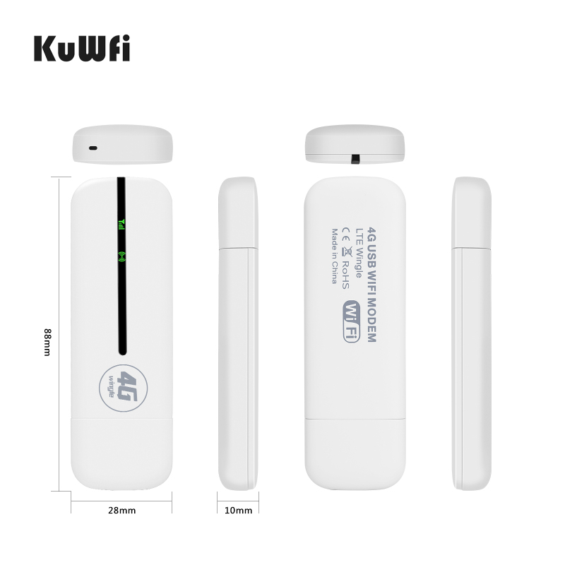 KuWFi 4G WIFI USB Modem Unlocked Version 4G Sim Card Wireless Router Wifi Mobile Dongle Mini Hotspot/Wi Fi Dongle Pоутер FDD