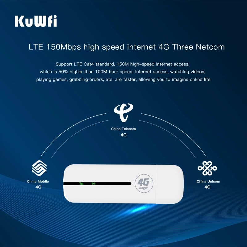 KuWFi 4G WIFI USB Modem Unlocked Version 4G Sim Card Wireless Router Wifi Mobile Dongle Mini Hotspot/Wi Fi Dongle Pоутер FDD