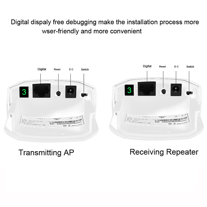 kuwfi outdoor wifi wireless router bridge 2.4g ap 1km long range 300mbps wireless cpe router with 1*10/00m lan port 2pcs