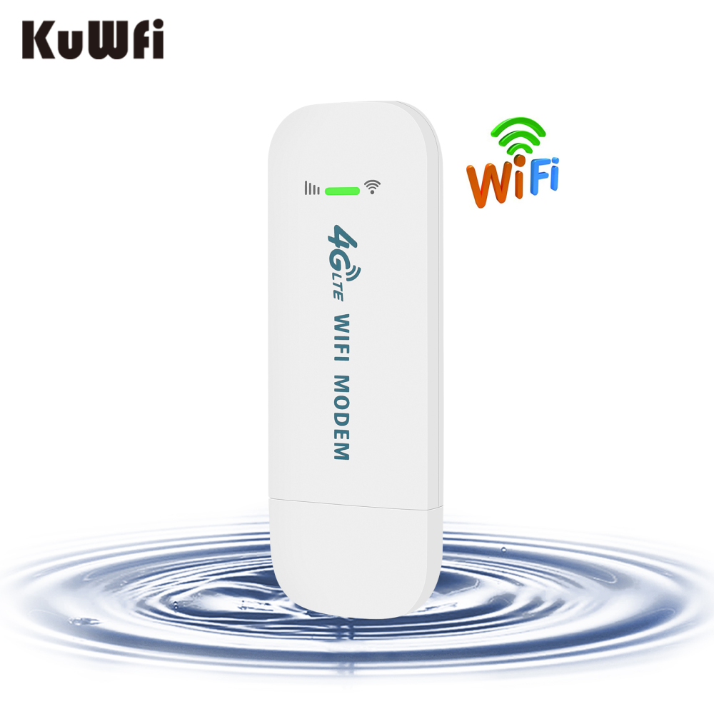 KuWFi Modem 4G WIFI Sim Card 150Mbps Mobile WIFI USB Dongle Wireless Hotspot Network Car LTE Router for PC Desktop Laptop