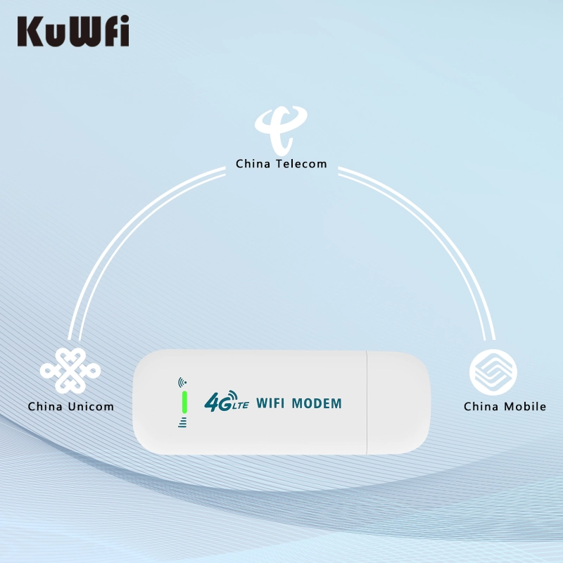 KuWFi Modem 4G WIFI Sim Card 150Mbps Mobile WIFI USB Dongle Wireless Hotspot Network Car LTE Router for PC Desktop Laptop