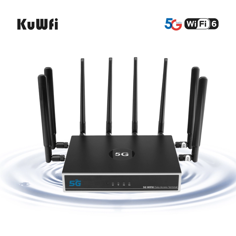 KuWFi 5G CPE WiFi Router 1800Mbps Wireless Modem Dual Band 5G Mobile Wifi with SIM Card WiFi6 MU-MIMO Support Web/APP 100+ Users