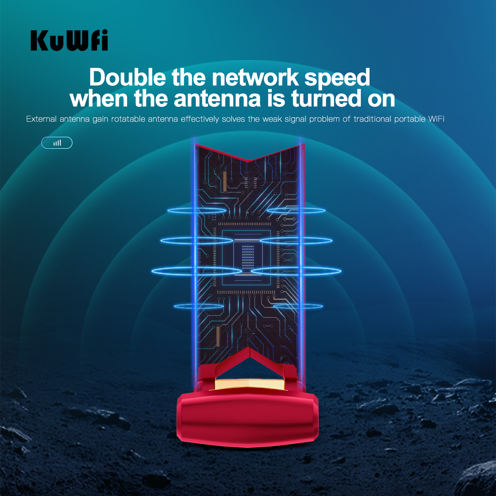 KuWFi 4G USB WiFi Modem 150Mbps USB Dongle Mobile Broadband Sim Card Wireless Adapter Hotspot Mini Router With External Antenna