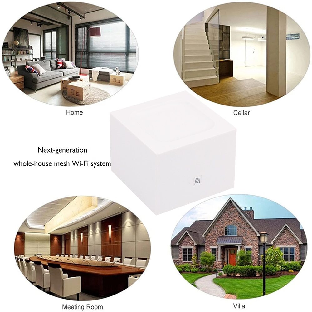 KuWFi Mesh Router WiFi 2.4G&5G AC1200 Whole Home Coverage Wireless System Ethernet Gigabit Port WiFi Extender APP Remote Manage