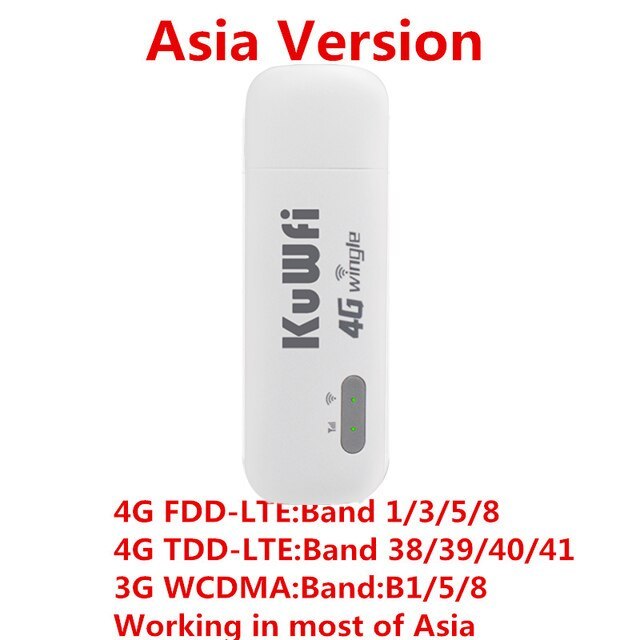 KuWFi 4G Router USB Modem 4G Wifi Dongle Unlocked Mini Car Wireless Routers Mobile Wifi Hotspot With Sim Card Slot