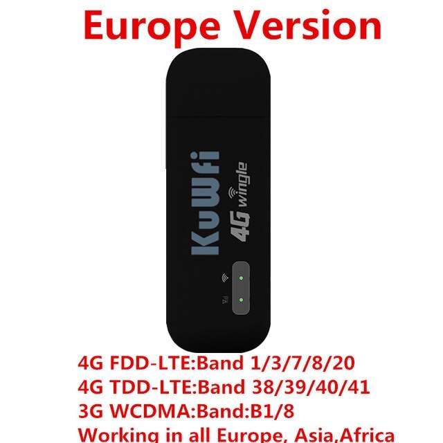 KuWFi 4G Wireless Router USB Dongle 150Mbps USB Modem Stick Mobile Broadband Sim Card Wireless WiFi Adapter 4G Card Router Home