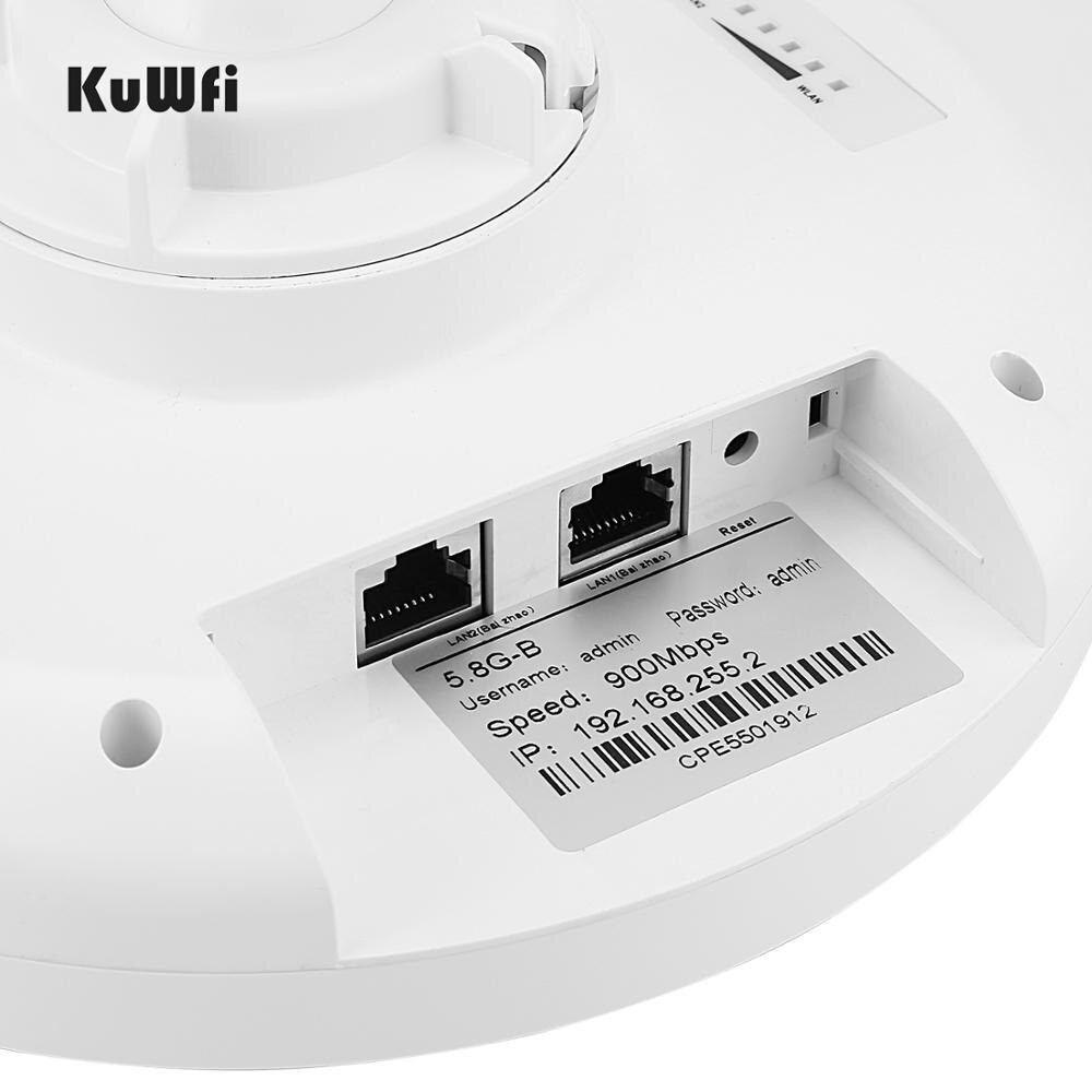 KuWFi 900Mbps Outdoor Wireless Wifi Bridge  5.8G Wireless Repeater/AP Router Point to Point 3-5KM Wifi Coverage 24V POE Adapter