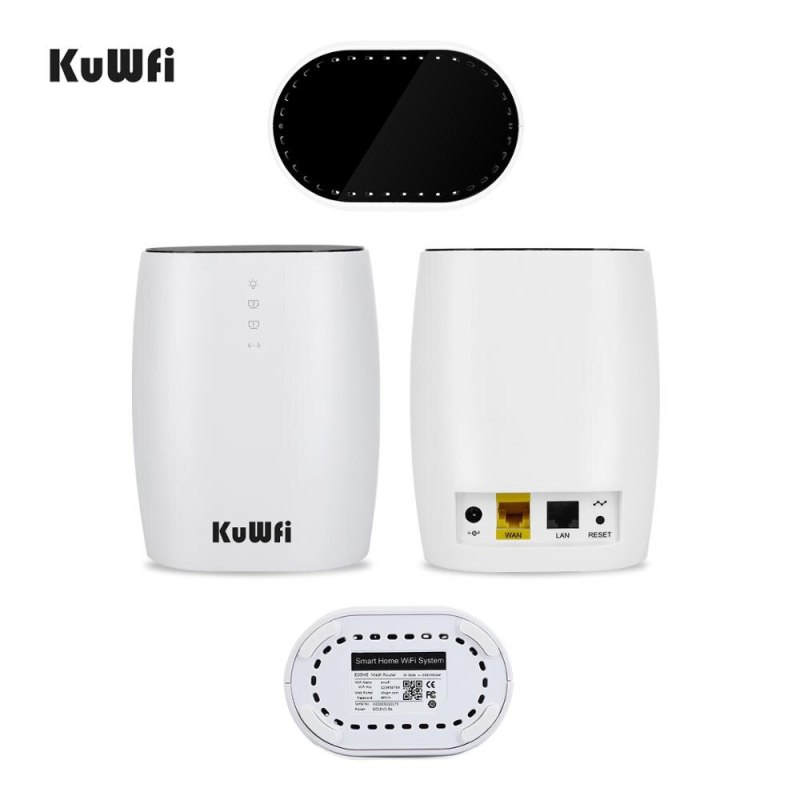 KuWFi 3pcs Mesh Router Whole Home Mesh WiFi AC1200 2.4G/5.8GHz Wireless Wifi Router APP Remote Manage 150+ Devices