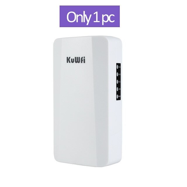 KuWFi Outdoor Router Outdoor P2P 1KM Wireless WIFI Bridge 300Mbps Wireless CPE With 24V POE Adapter for IP Camera