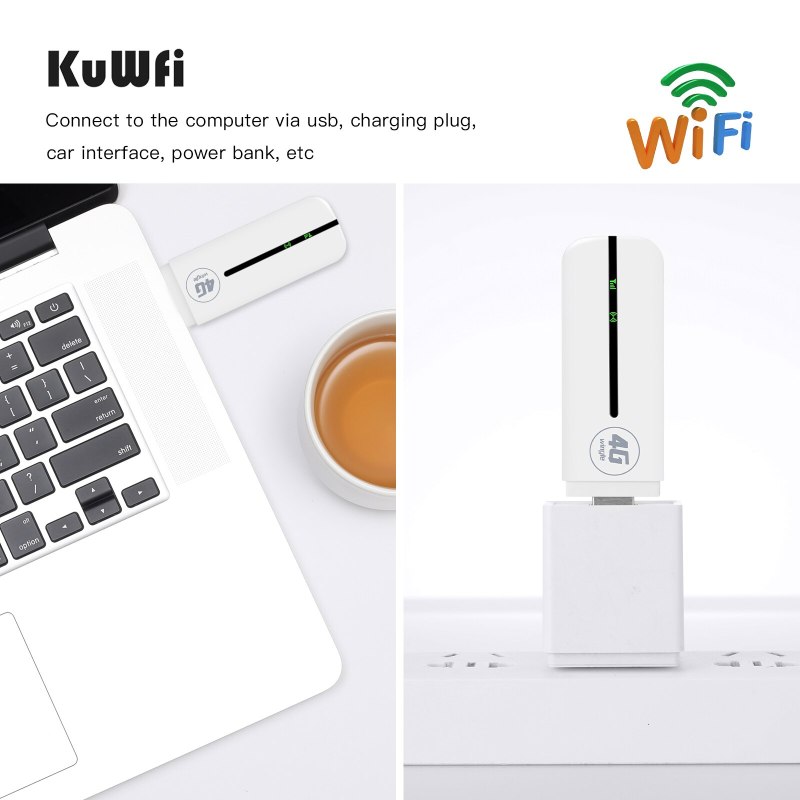 KuWFi 4G USB WIFI Modem Unlocked Wireless Router 4G Sim Card Wi-fi Dongle Mobile Mini Hotspot/Dongle Pоутер Wi Fi FDD