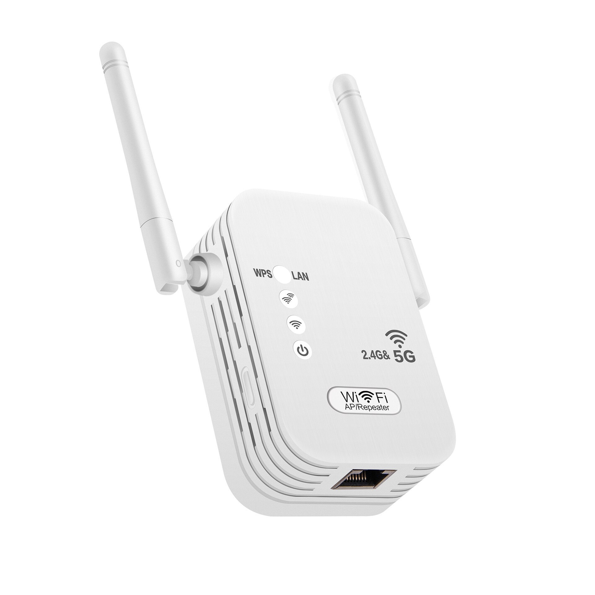 KuWFi 2.4G&5G WiFi Repeater 1200Mbps Wifi Range Extender Wireless Signal Booster Amplifier with 2dBi Omnidirectional Antenna LAN