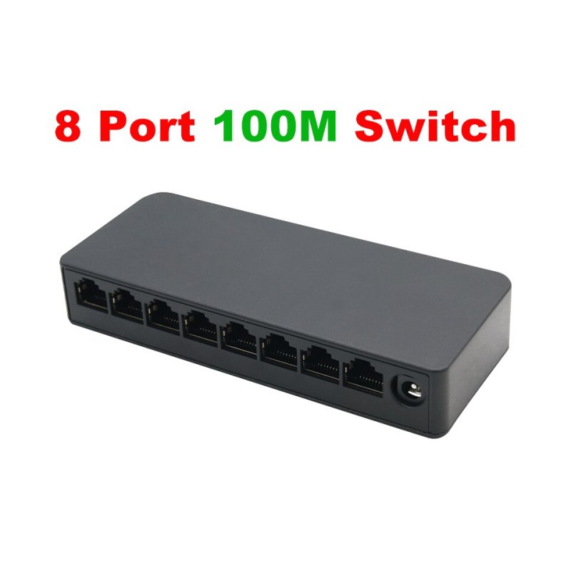 8 Port Smart Network Switch 100/1000M Fast Ethernet Gigabit Switch Desktop RJ45 LAN Hub Auto MDI/MDIX for Office Home School Net