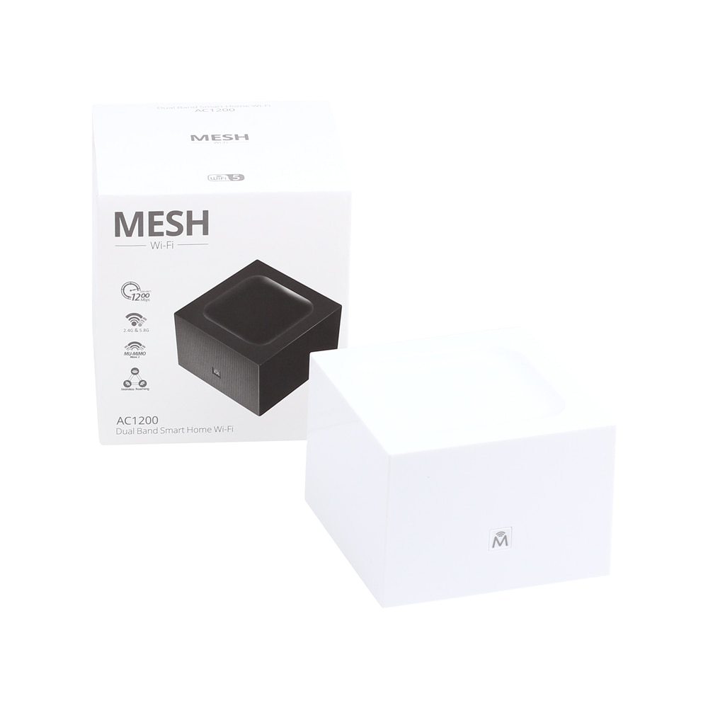 KuWFi Mesh Router WiFi 2.4G&5G AC1200 Whole Home Coverage Wireless System Ethernet Gigabit Port WiFi Extender APP Remote Manage