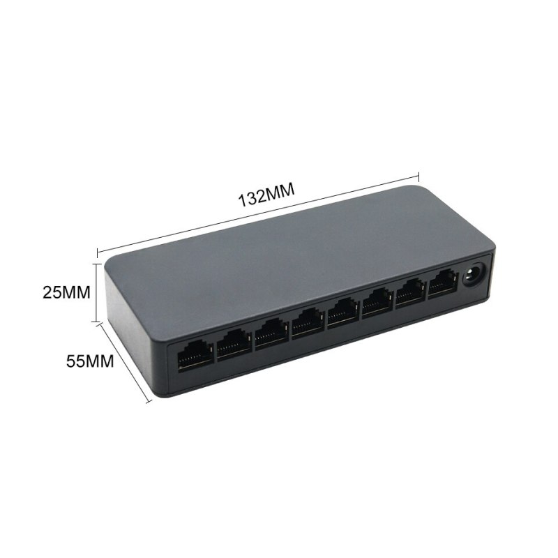 8 Port Smart Network Switch 100/1000M Fast Ethernet Gigabit Switch Desktop RJ45 LAN Hub Auto MDI/MDIX for Office Home School Net