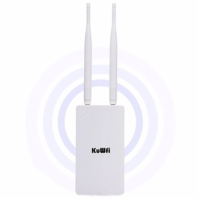 KuWFi 5G&2.4Gh 1200Mbps Outdoor Wireless WiFi AP Router High Power Dual Dand High Gain 2*5dBi Wifi Antenna With 24V POE