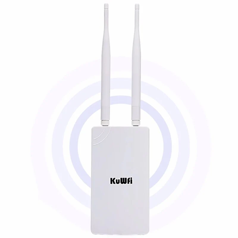 KuWFi 5G&amp;2.4Gh 1200Mbps Outdoor Wireless WiFi AP Router High Power Dual Dand High Gain 2*5dBi Wifi Antenna With 24V POE