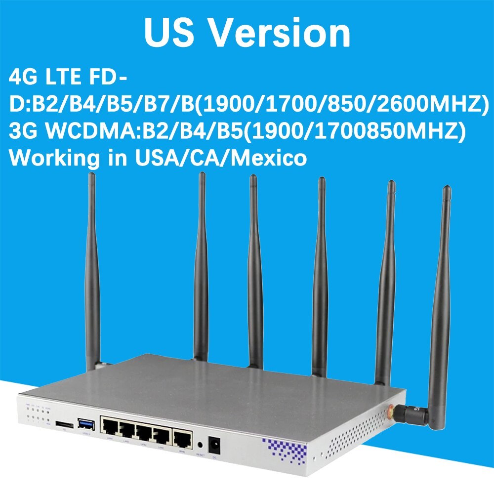 KuWFi 1200Mbps Wireless Router Openwrt 3G/4G LTE Wifi Router Dual-band  Router Wifi Repeater With SIM Card Slot&RJ45Ports