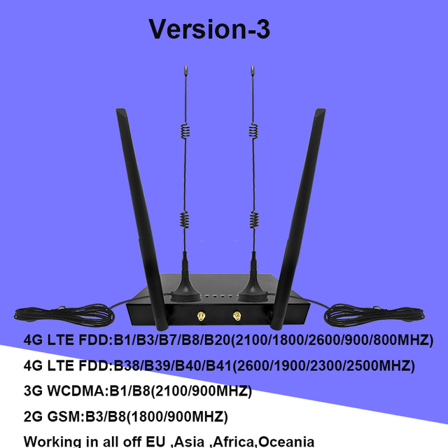 KuWFi Router 300Mbps Industrial Router CAT4 4G CPE Router Extender Strong Wifi Signal Support 32Wifi Users With Sim Card Slot