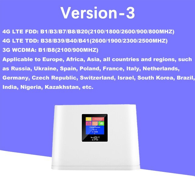 KuWFi 4G WiFi LTE Router To Wired CPE Amplifier Unlocked Modem 4G Wifi Internet Router150Mbps Wireless CPE Home Built-in Antenna