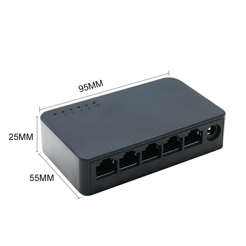 5 Port Mini Network Switches 100/1000Mbps RJ45 LAN Desktop Fast Ethernet Switching Hub Adapter Half/Full-Duplex for Home Monitor