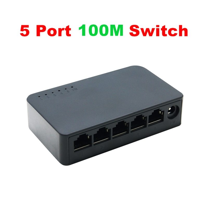 5 Port Mini Network Switches 100/1000Mbps RJ45 LAN Desktop Fast Ethernet Switching Hub Adapter Half/Full-Duplex for Home Monitor