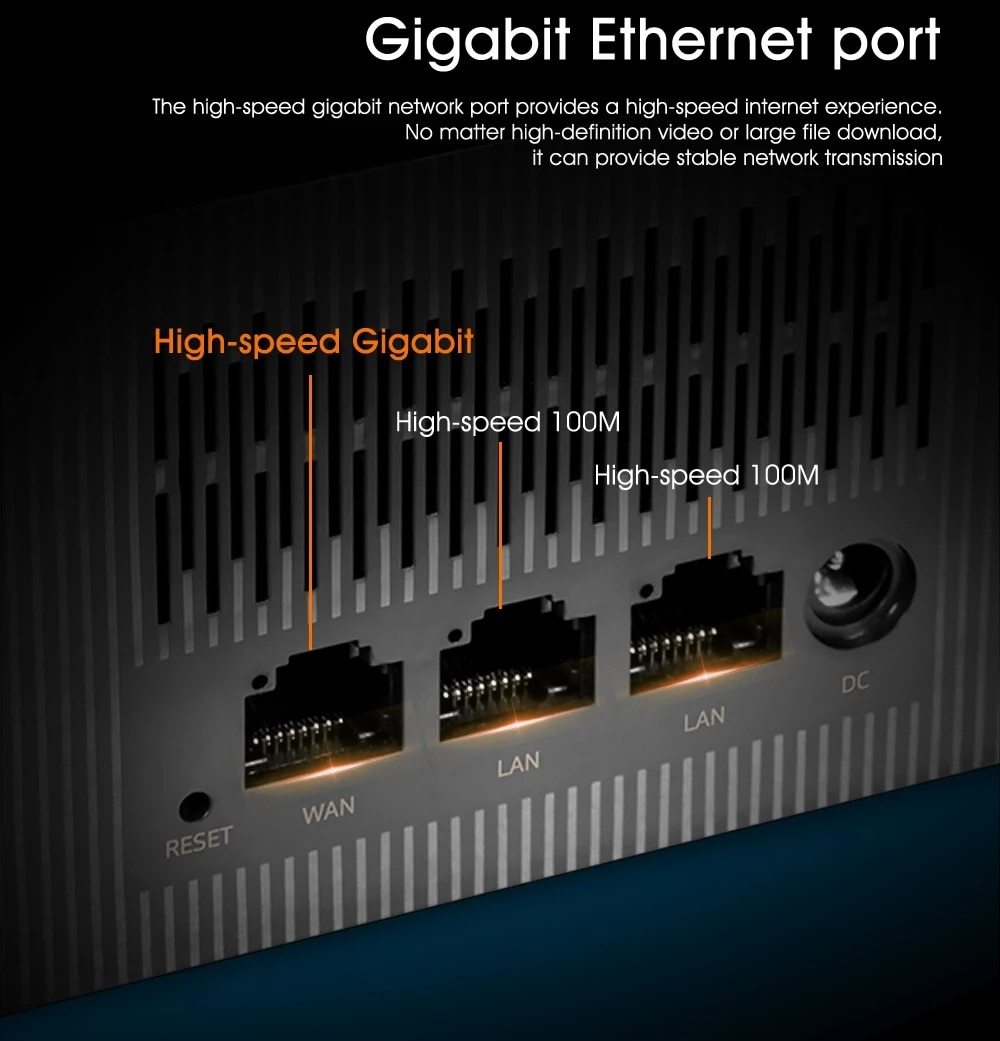 KuWFi Mesh Router WiFi 2.4G&5G AC1200 Whole Home Coverage Wireless System Ethernet Gigabit Port WiFi Extender APP Remote Manage