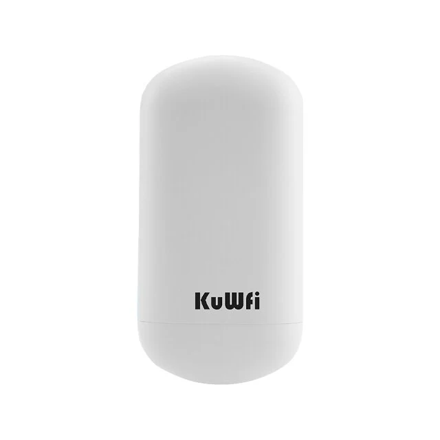 KuWFi 5.8G 450Mbps Wireless Bridge Outdoor Router CPE Point to Point 1-2KM Long Range Access With 8dbi Antenna 24V POE Adapter