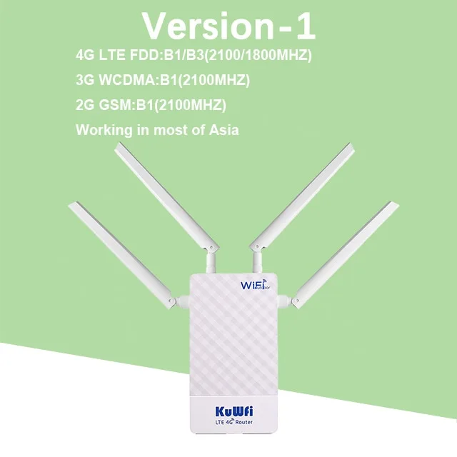 KuWFi 4G Outdoor Router 4G LTE SIM Card WiFi Router Waterproof Support Port Mapping DMZ Setting For 48V POE Switch POE Camera