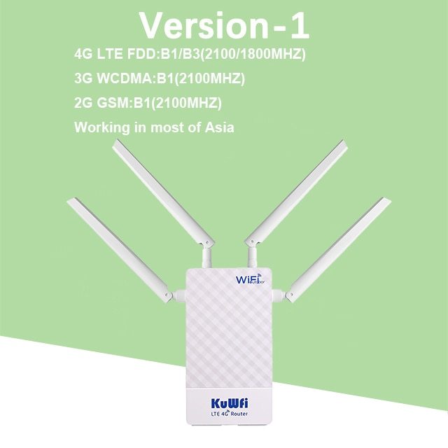 KuWFi 4G Outdoor Router 4G LTE SIM Card WiFi Router Waterproof Support Port Mapping DMZ Setting For 48V POE Switch POE Camera