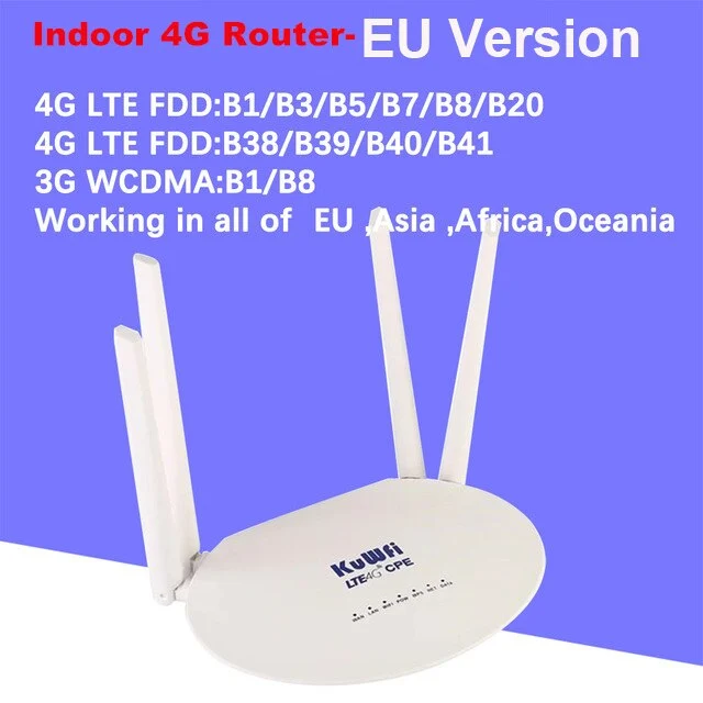 KuWFi 4G Outdoor Router 4G LTE SIM Card WiFi Router Waterproof Support Port Mapping DMZ Setting For 48V POE Switch POE Camera