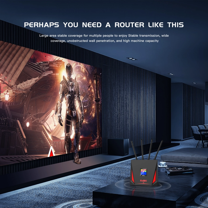 KuWFi 4G LTE Router 150Mbps Wireless Router 3G 4G SIM Wifi Router with RJ45 WAN LAN Port 4x High Gain External Antennas