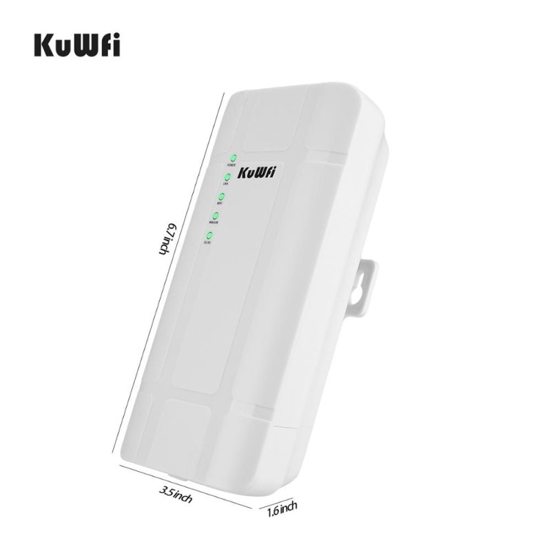 KuWFi Outdoor 4G LTE Router High Power 300Mbps Wireless CPE Router CAT4 Wi-fi Router with 24V POE Adapter for IP Camera