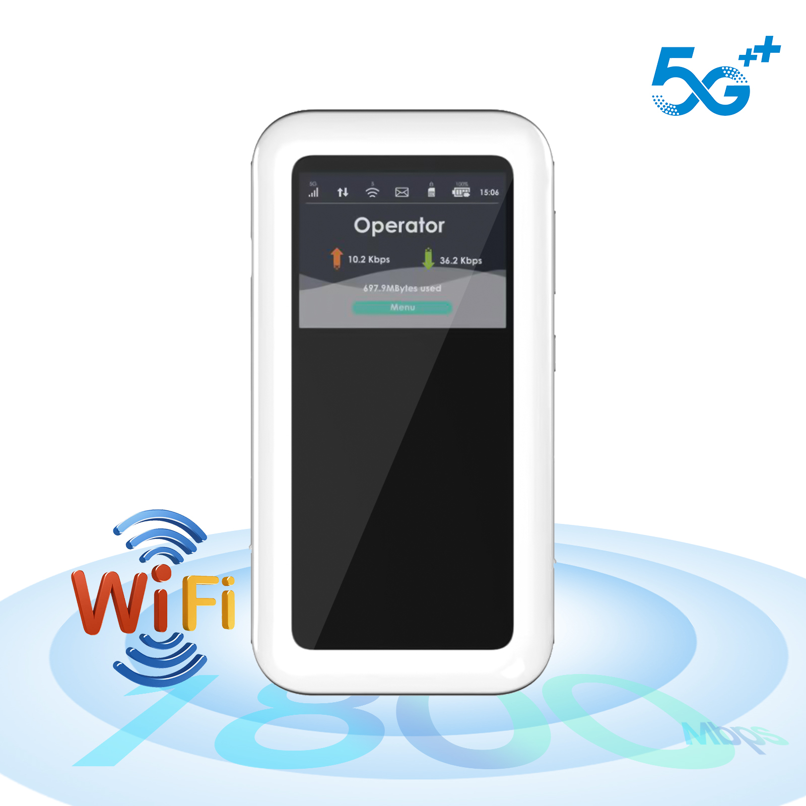 eSim KuWFi Portable wifi 5g wifi6 high speed NSA SA mode 4500mAh battery mobile 5g pocket wifi router
