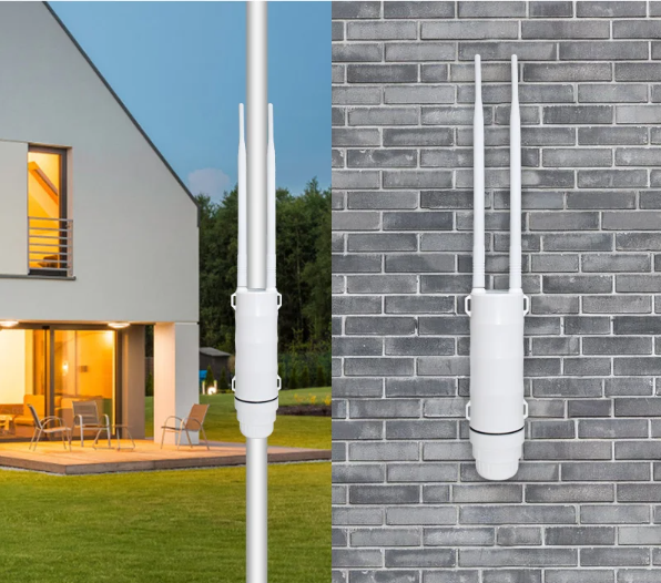 KuWFi AC1200 Outdoor AP Router 1200Mbps 2.4G 5GHz Dual Band Wireless Wifi Repeater Gigabit Port High Power Detachable Antennas