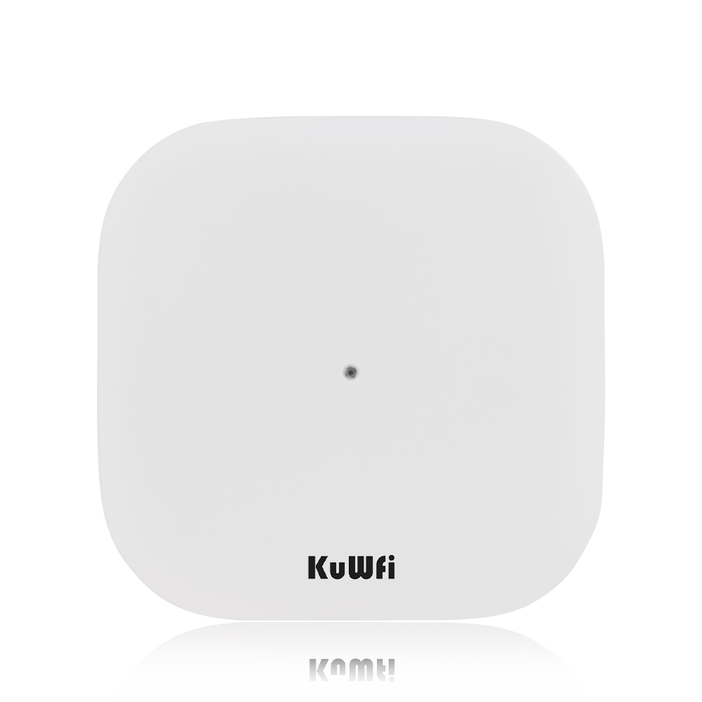 KuWFi 1800Mbps WiFi 6 Wireless Ceiling AP Dual Band 2.4G&5.8G 11AX WiFi Range Extender Router Access Point Gigabit LAN 48V POE