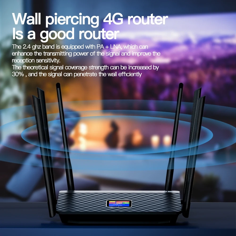 KuWFi 5200mAh Battery LTE Router CAT4 Wireless WiFi Router 4G Modem with External Antenna Mirco SIM Card Slot RJ45 Port 10 Users